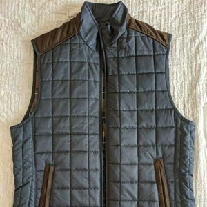 Johnston & Murphy men blue box-quilted vest SMALL